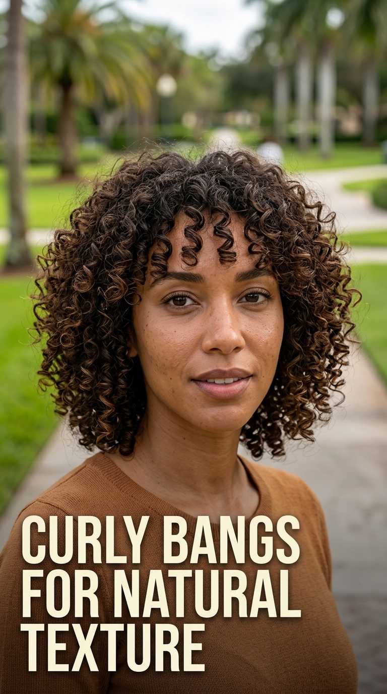 Curly Bangs for Natural Texture