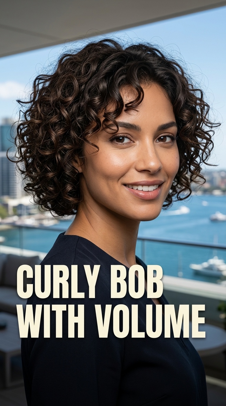 Curly Bob with Volume