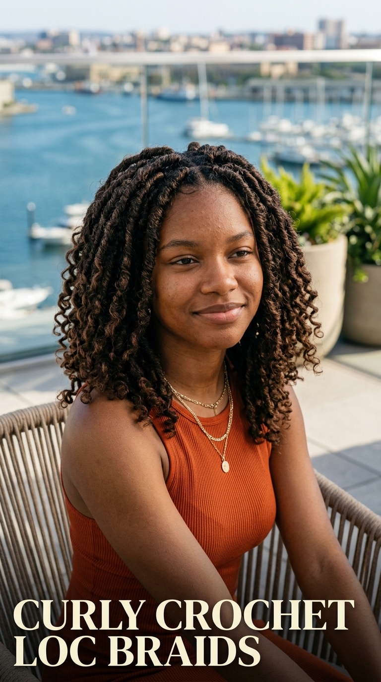 Curly Crochet Loc Braids