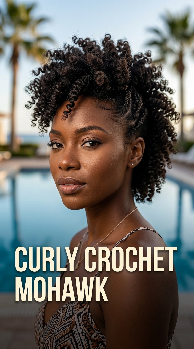 Curly Crochet Mohawk