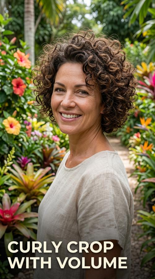 Curly Crop with Volume