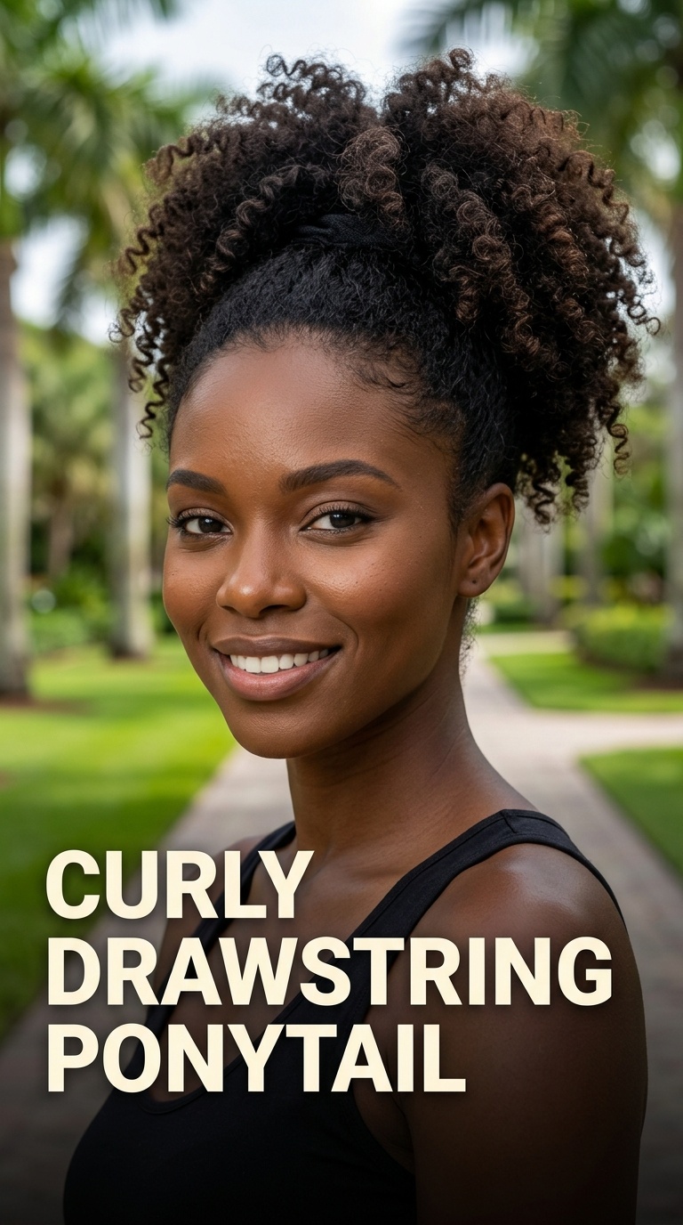 Curly Drawstring Ponytail