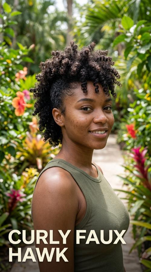 Curly Faux Hawk