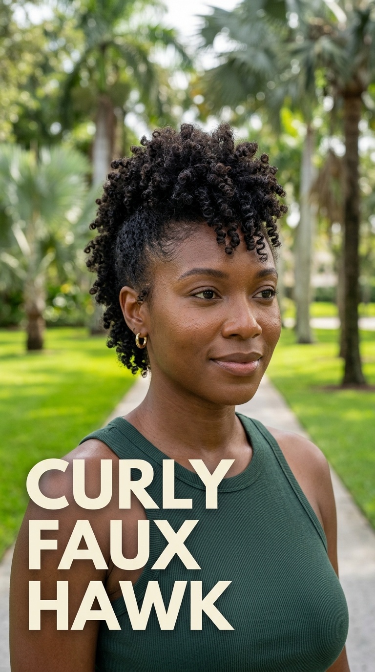 Curly Faux Hawk