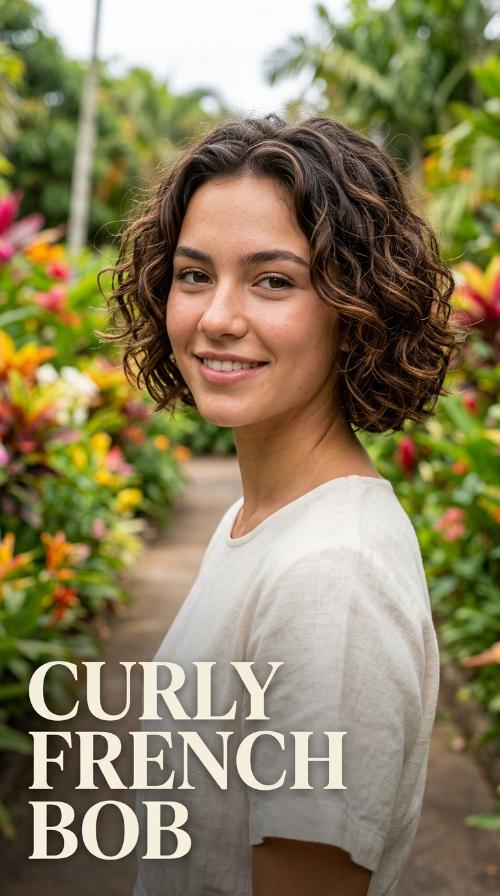 Curly French Bob
