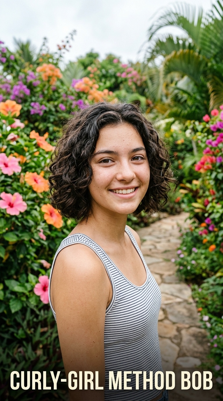 Curly-Girl Method Bob