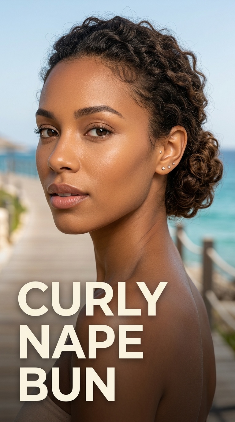 Curly Nape Bun