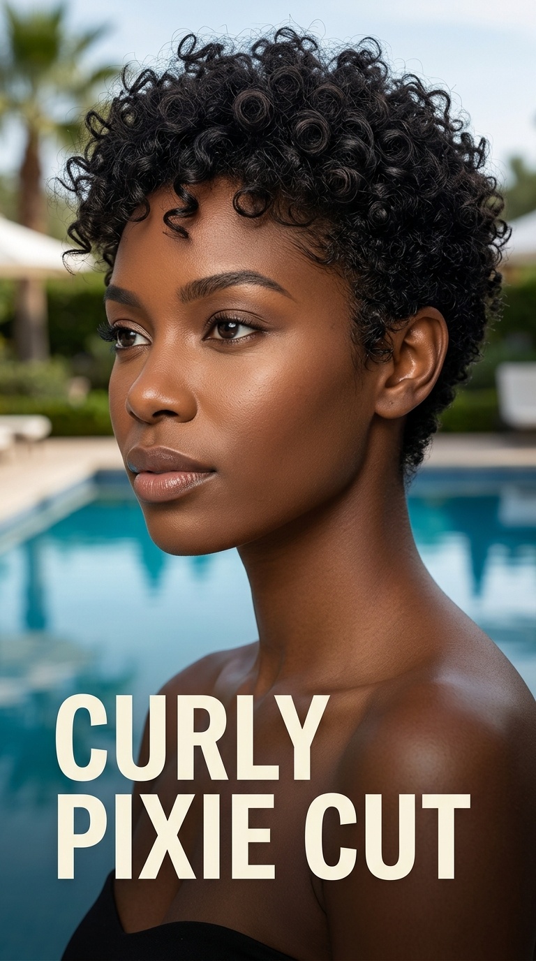 Curly Pixie Cut