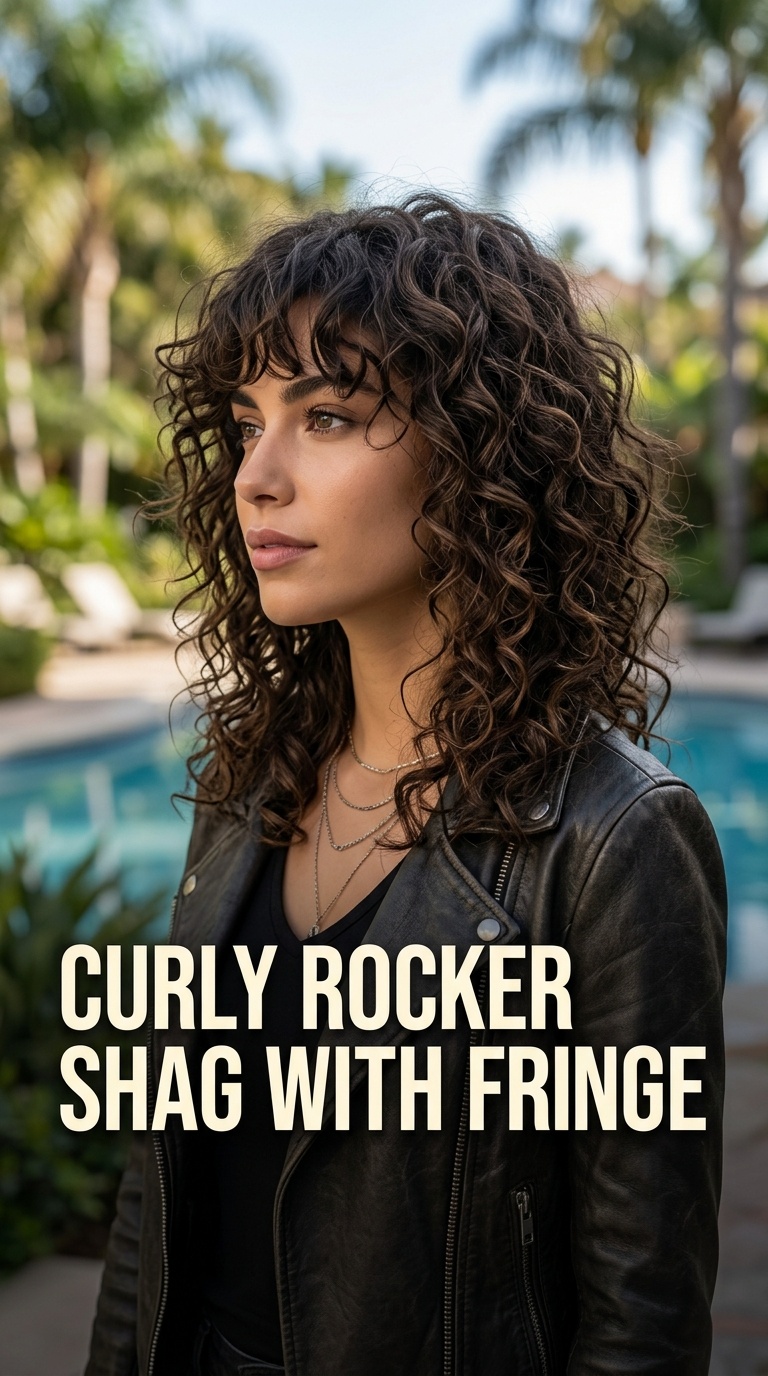 Curly Rocker Shag with Fringe