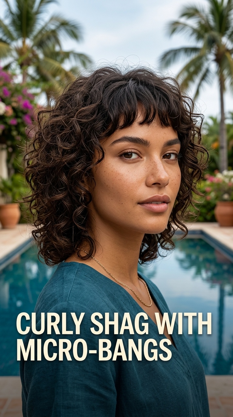 Curly Shag with Micro-Bangs