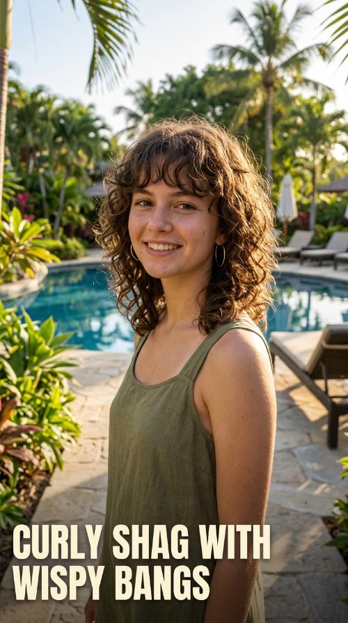 Curly Shag with Wispy Bangs