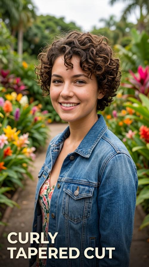 Curly Tapered Cut