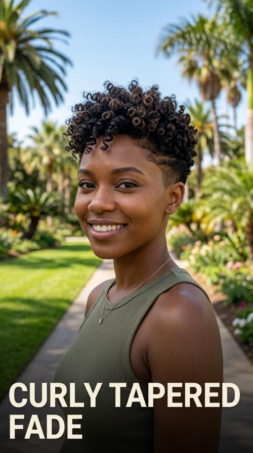 Curly Tapered Fade