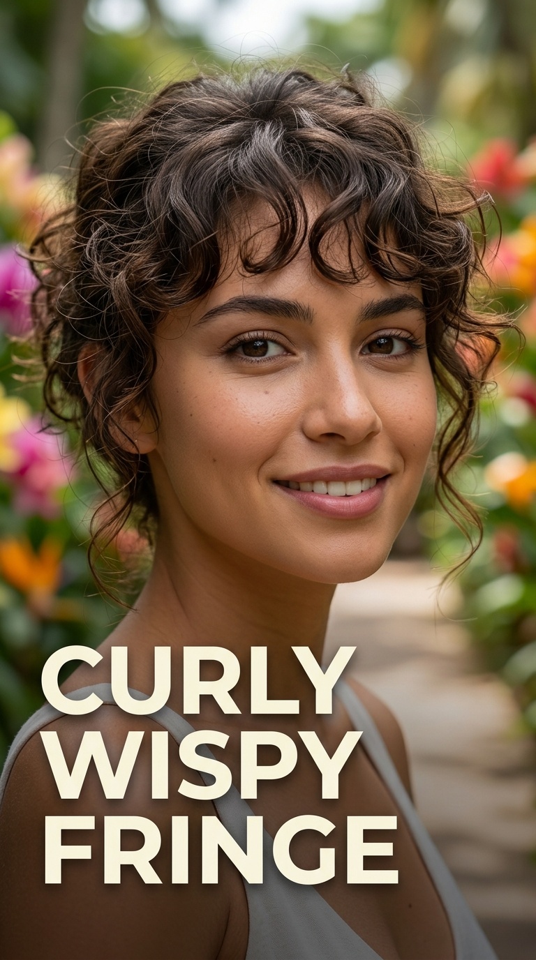 Curly Wispy Fringe