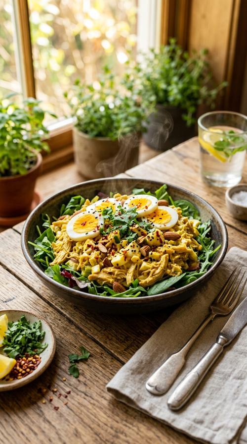 Curry Spiced Chicken and Egg Salad