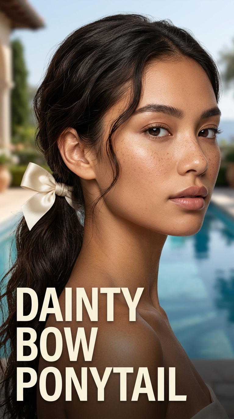 Dainty Bow Ponytail