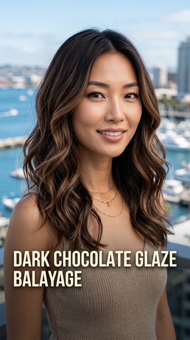 Dark Chocolate Glaze Balayage