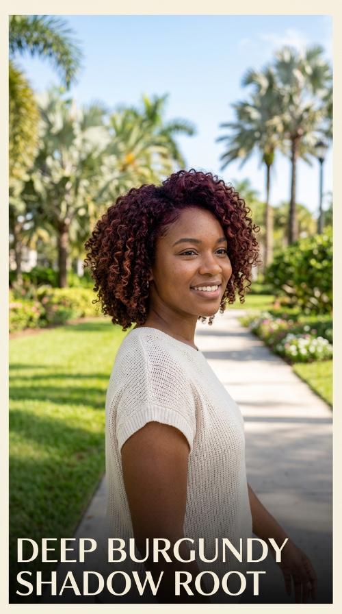 Deep Burgundy Shadow Root