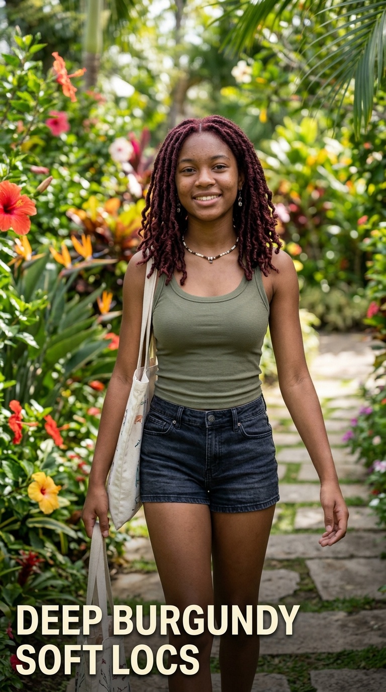 Deep Burgundy Soft Locs