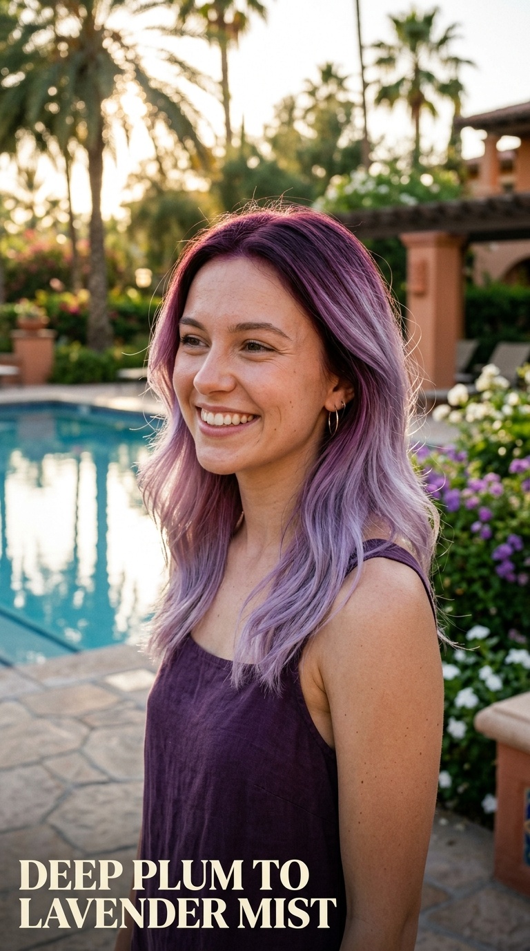 Deep Plum to Lavender Mist