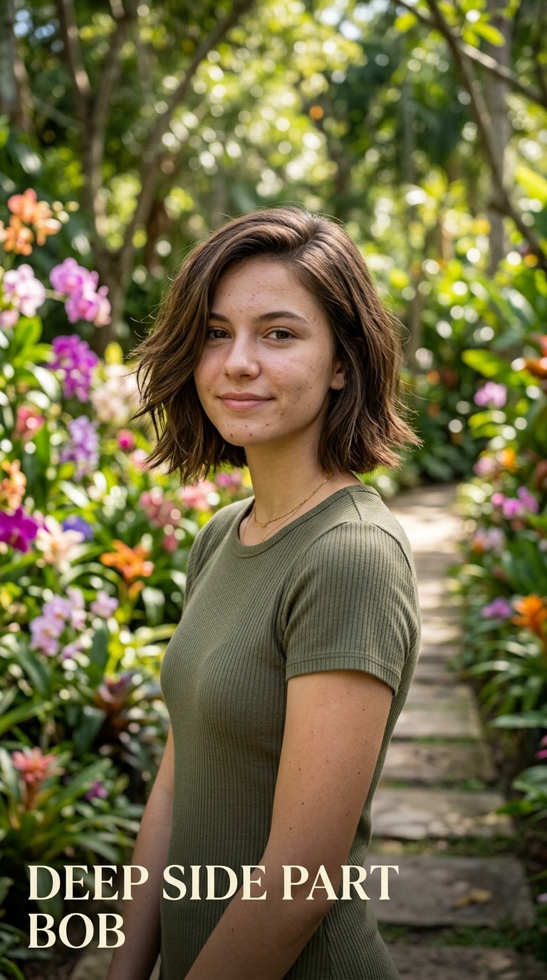 Deep Side Part Bob