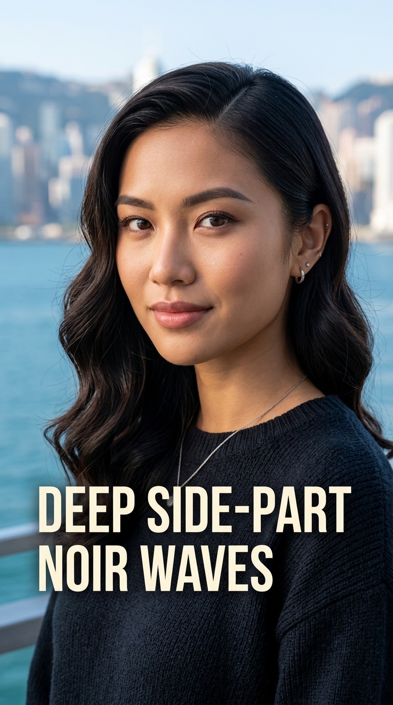 Deep Side-Part Noir Waves