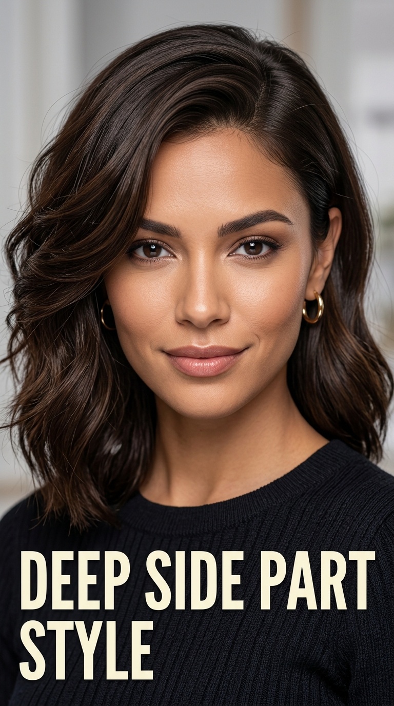 Deep Side Part Style