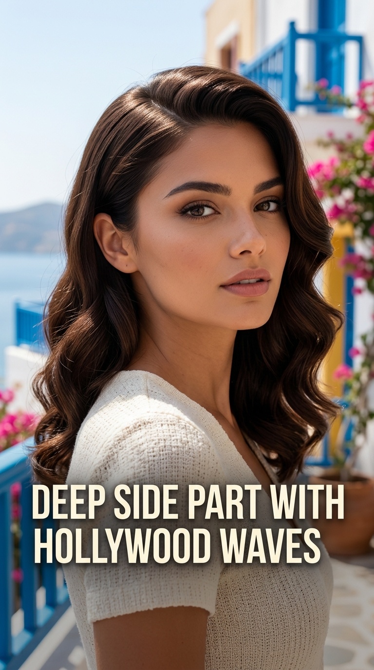 Deep Side Part with Hollywood Waves
