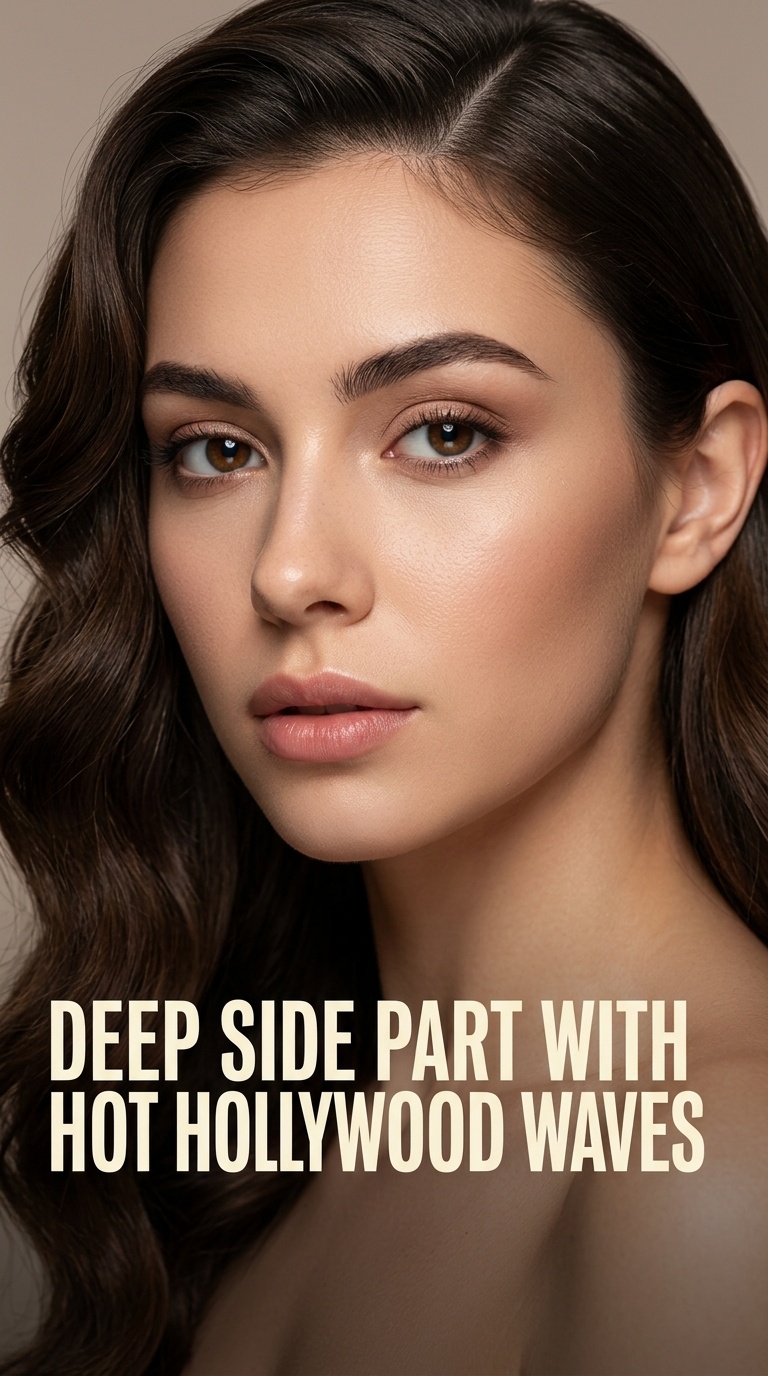 Deep Side Part with Hollywood Waves