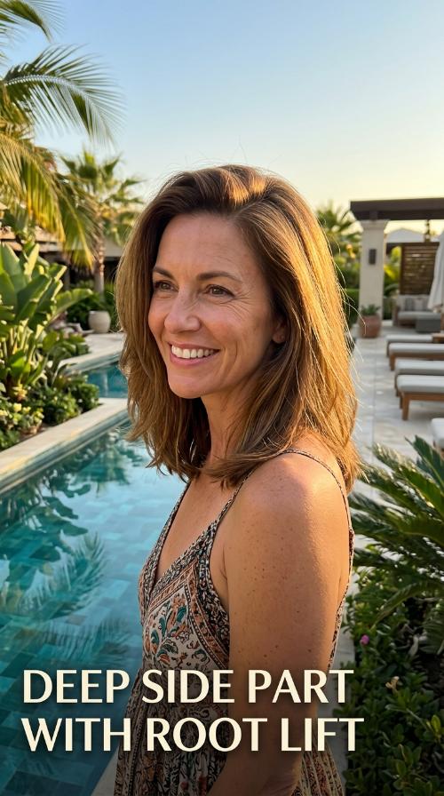 Deep Side Part with Root Lift