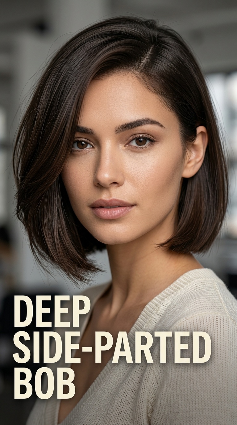 Deep Side-Parted Bob