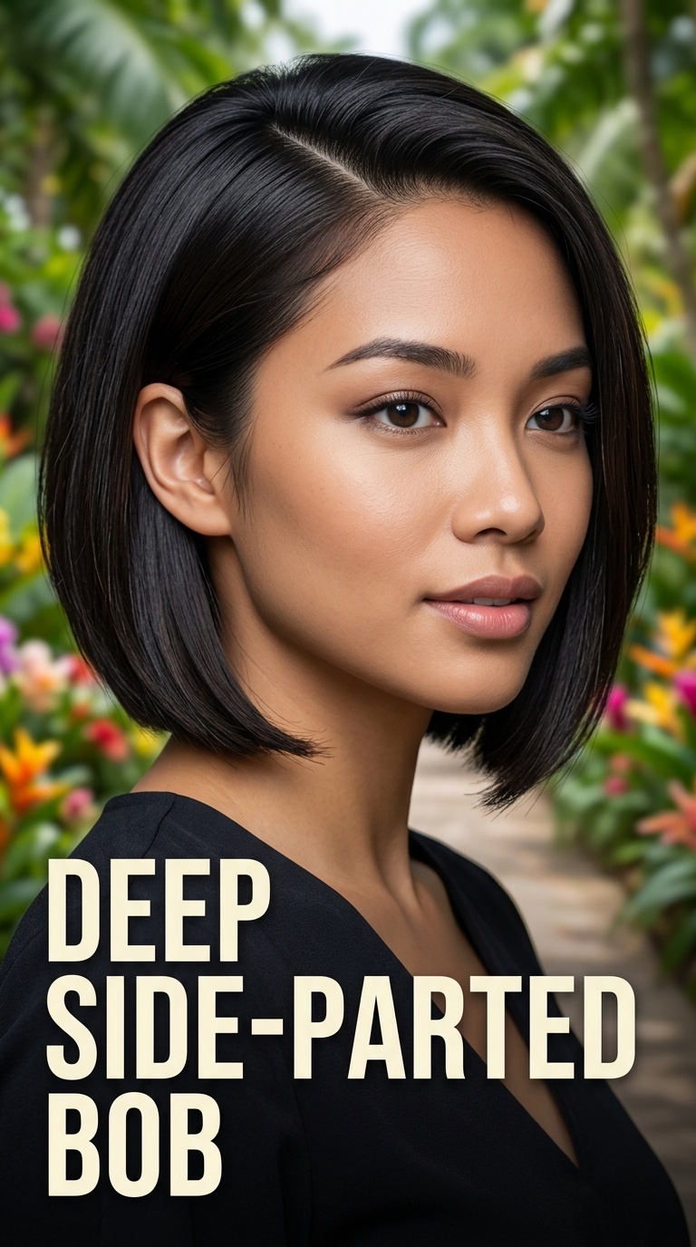 Deep Side-Parted Bob
