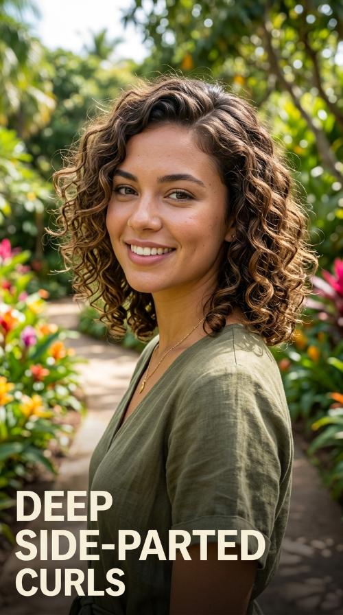 Deep Side-Parted Curls