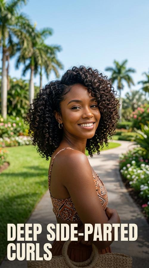 Deep Side-Parted Curls