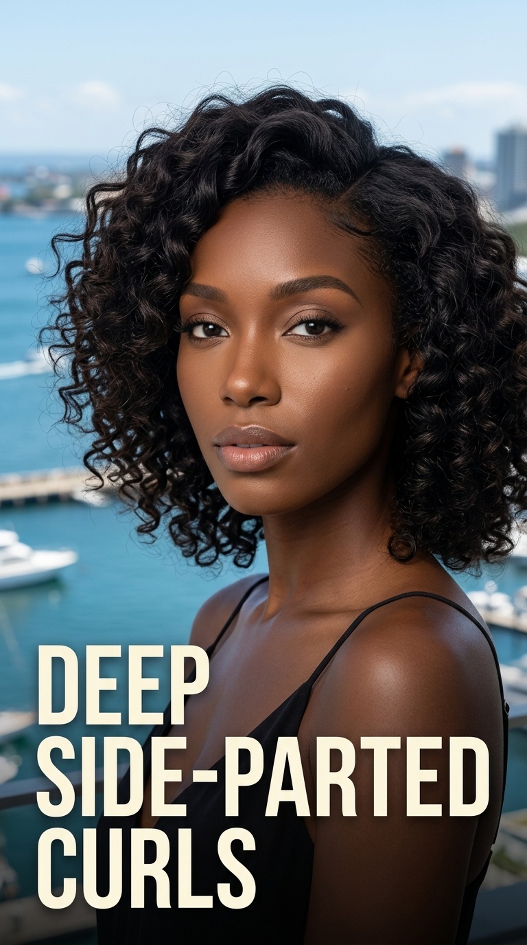 Deep Side-Parted Curls