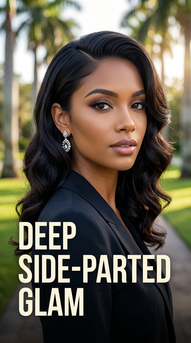 Deep Side-Parted Glam