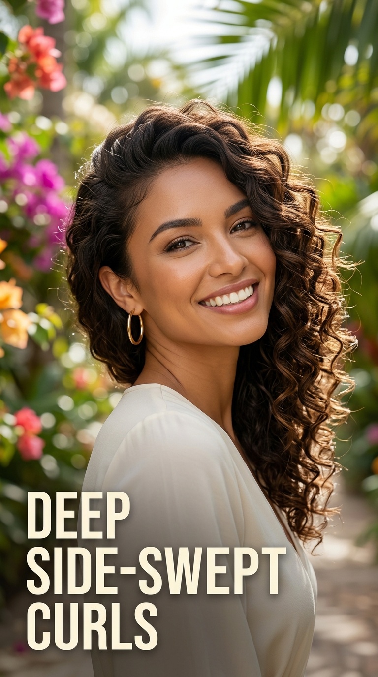 Deep Side-Swept Curls