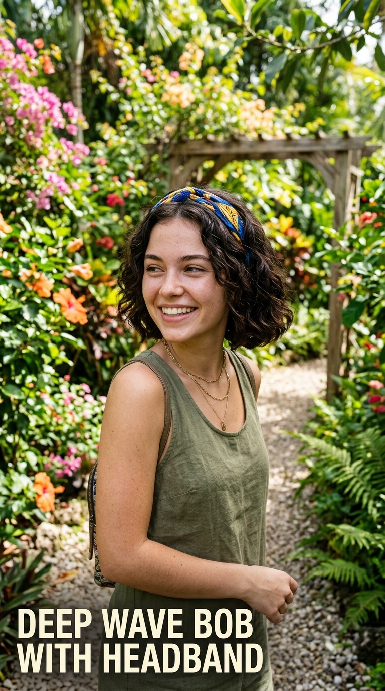 Deep Wave Bob with Headband