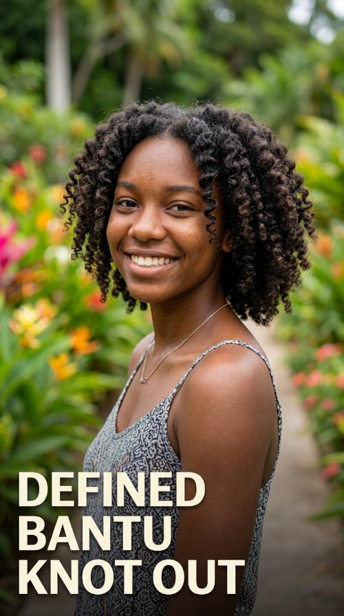 Defined Bantu Knot Out
