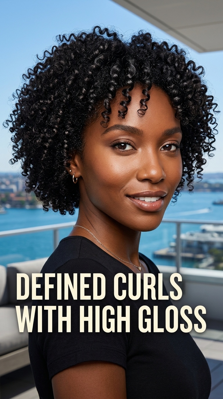 Defined Curls with High Gloss