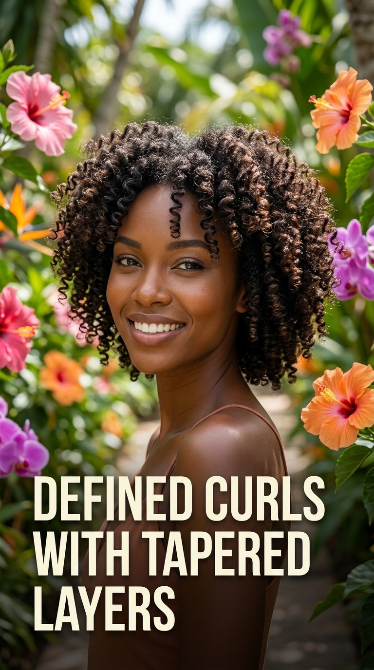 Defined Curls with Tapered Layers