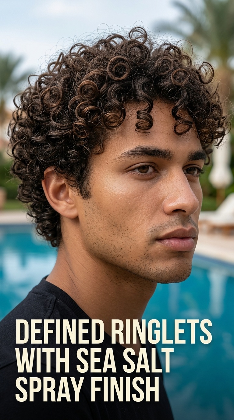 Defined Ringlets with Sea Salt Spray Finish