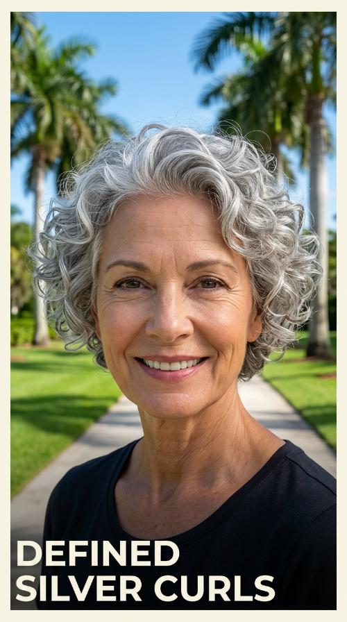 Defined Silver Curls