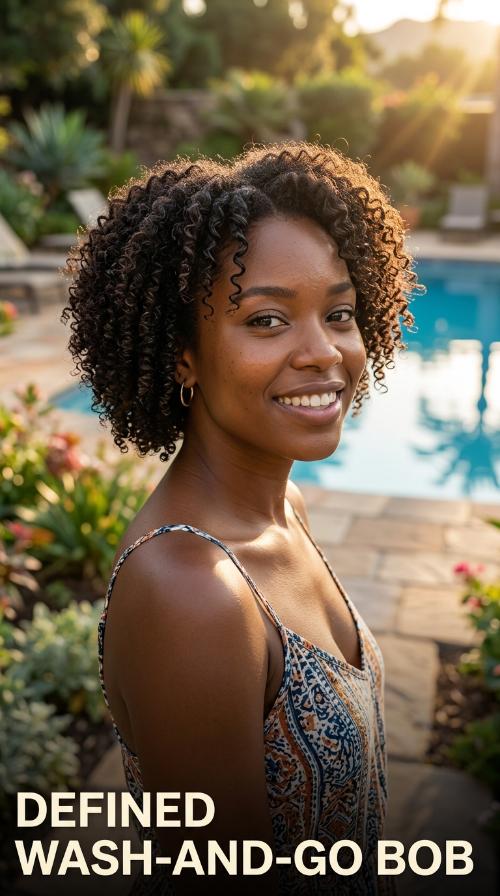 Defined Wash-and-Go Bob