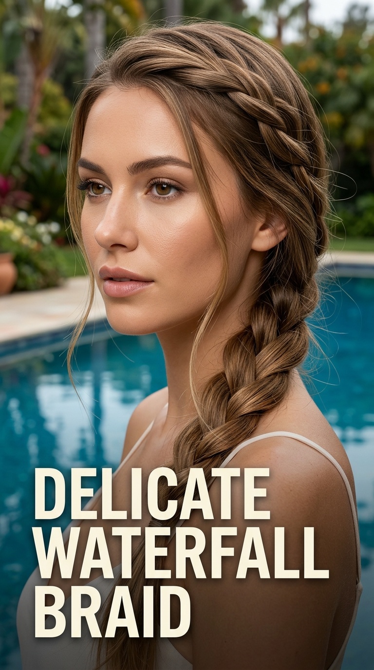 Delicate Waterfall Braid