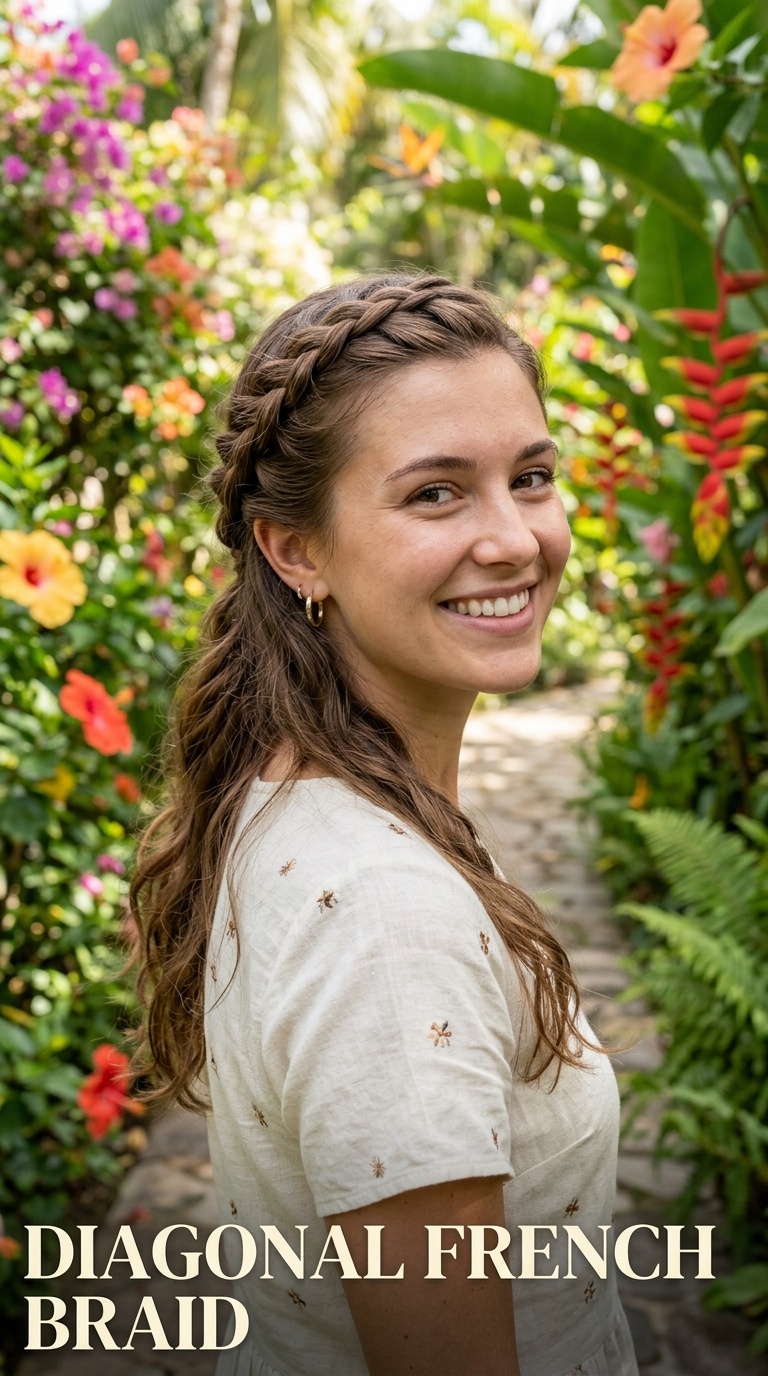 Diagonal French Braid
