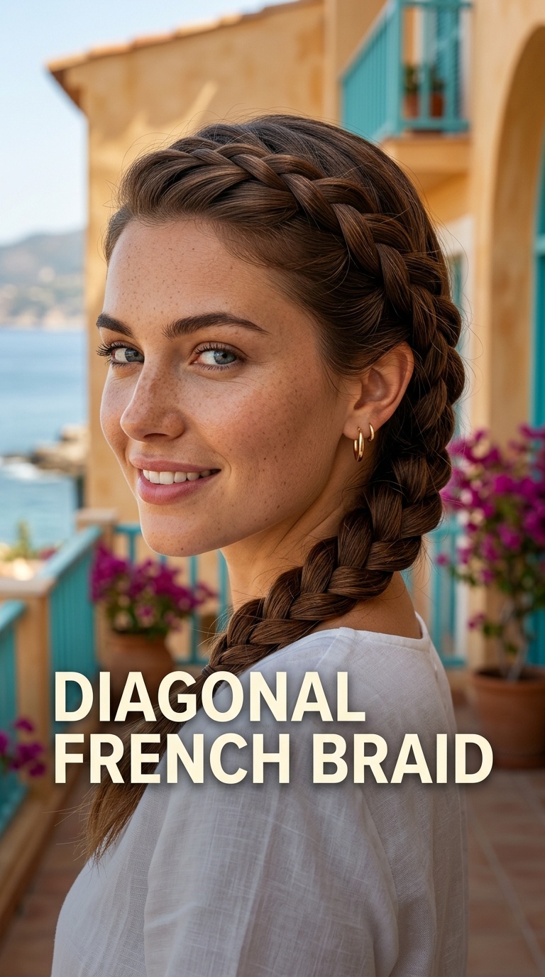 Diagonal French Braid