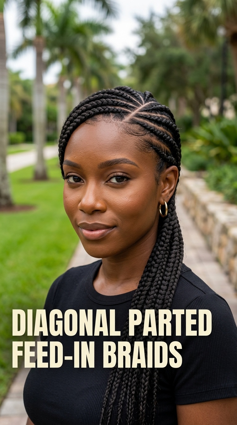 Diagonal Parted Feed-in Braids