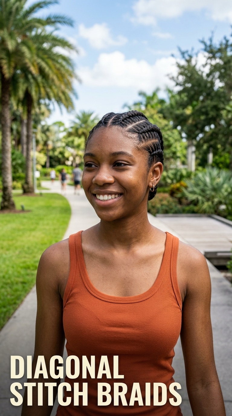 Diagonal Stitch Braids