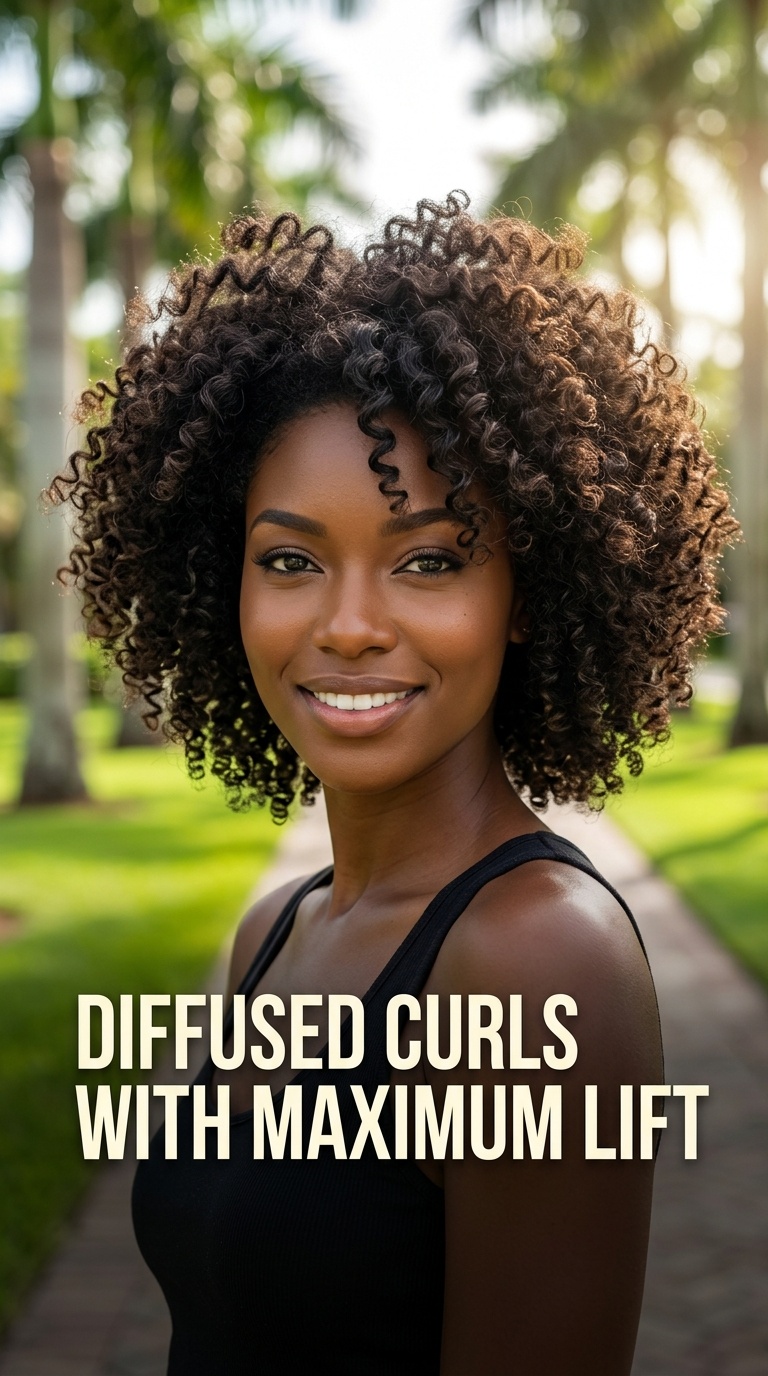 Diffused Curls with Maximum Lift